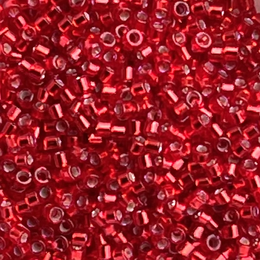 Delica Bead SilverLined Red