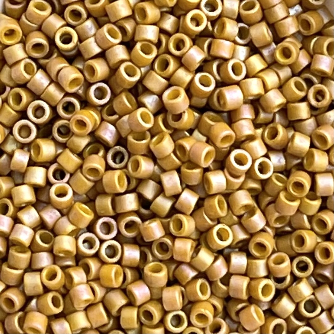Delica Bead Frosted Opaque Glazed Rainbow Pistachio - Image 1