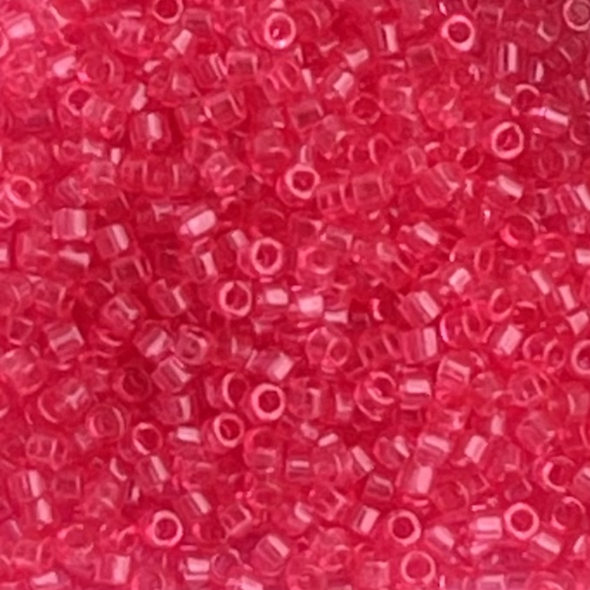 Delica Bead Dyed Transparent Dk Rose