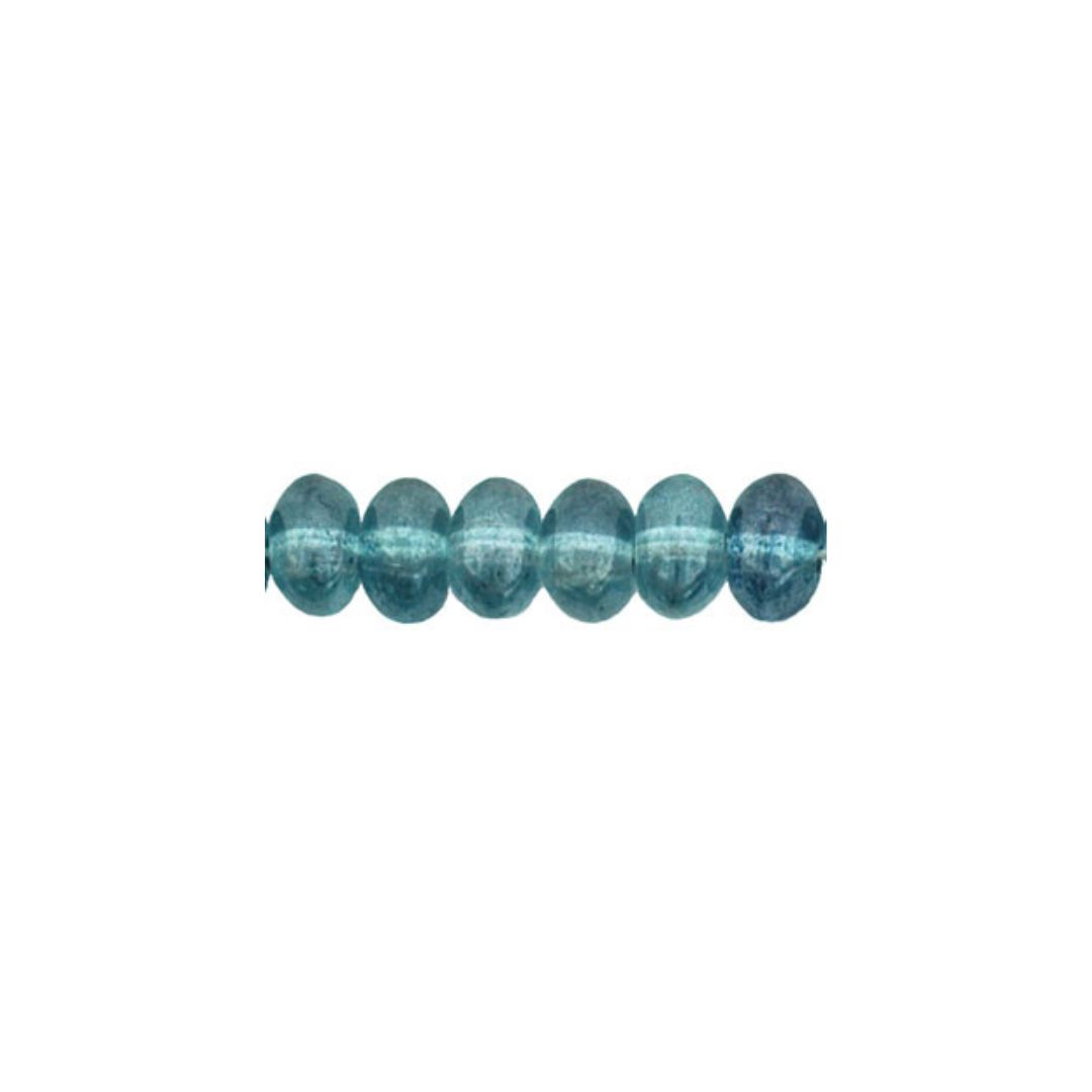 Nugget Spacers 6x4mm Luster Transparent Blue - Image 1