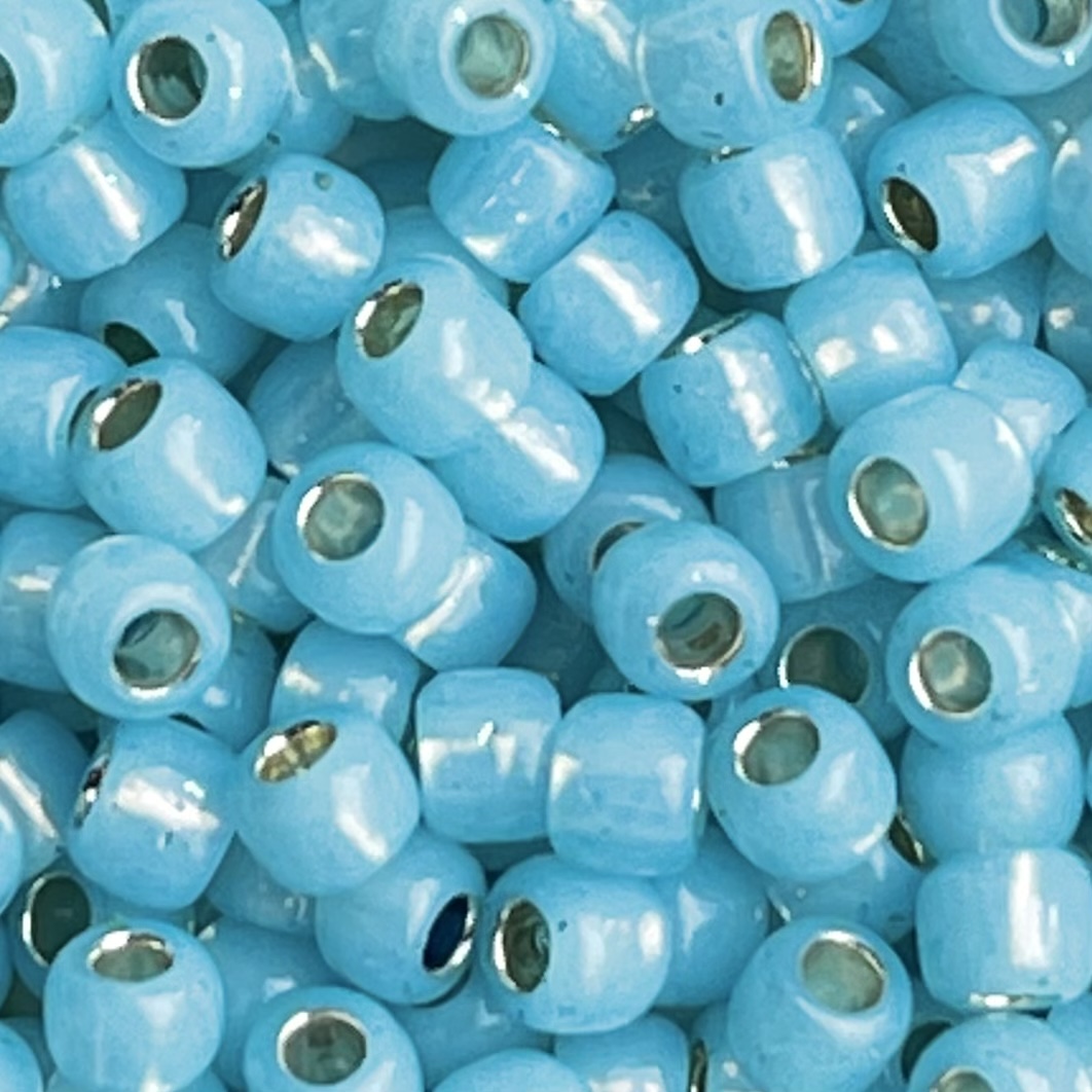 Round #6 SilverLined Milky Aqua - Image 1