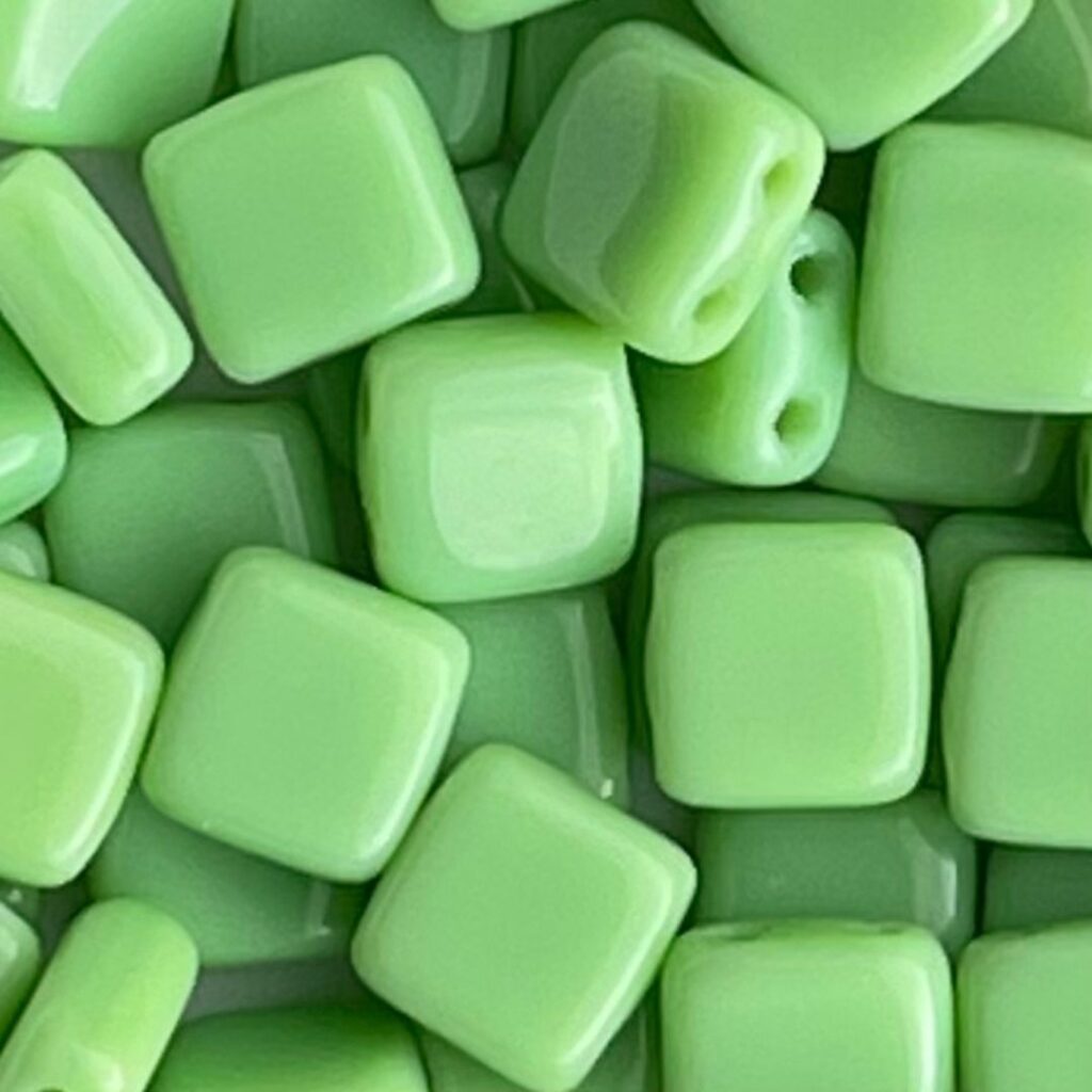 Tile Bead 6mm Honeydew - 50bds