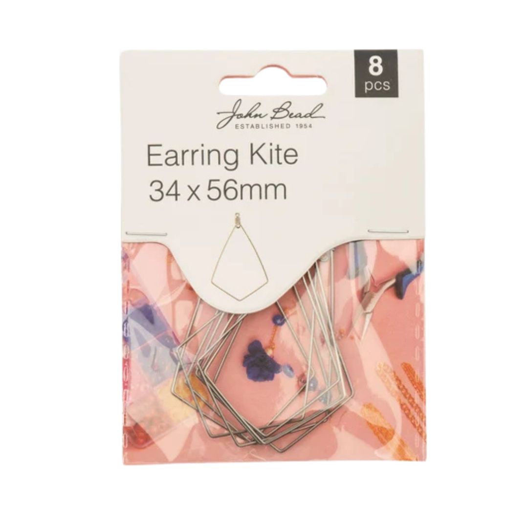 Marco Kite Diamond Aretes Color Plateado x 8pcs - Image 1