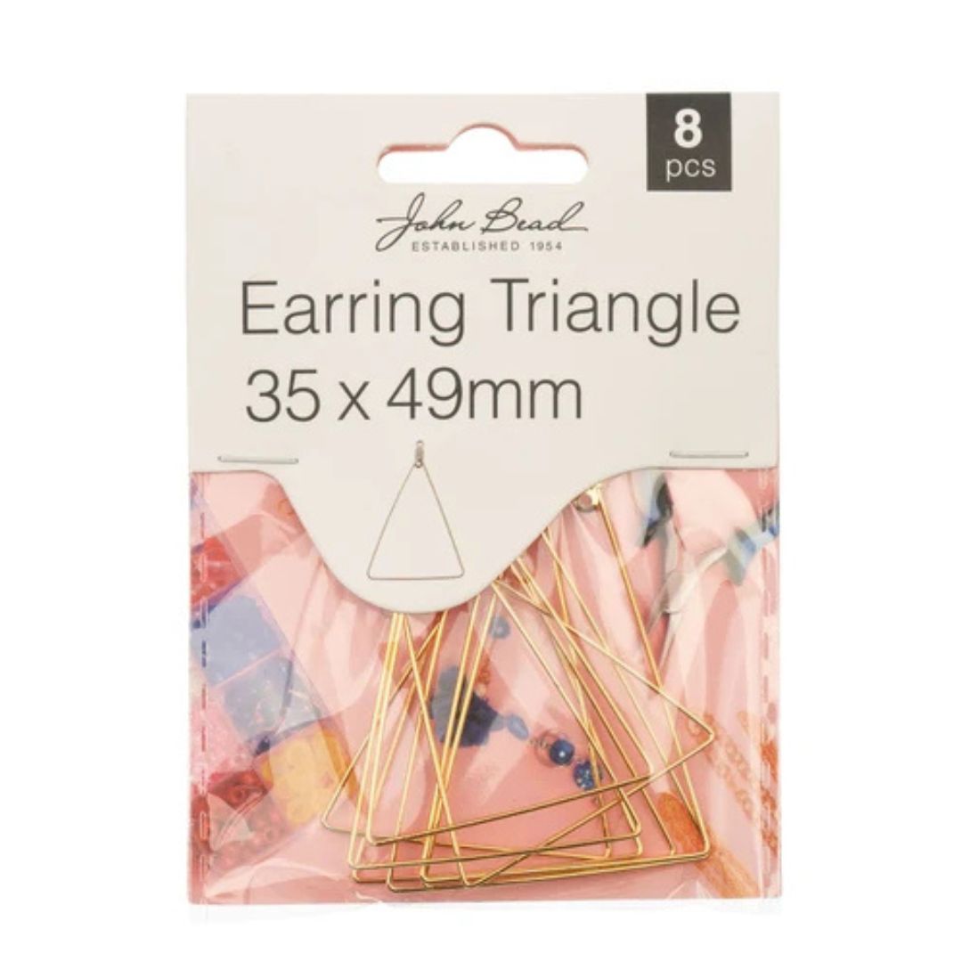 Marco Triangulo Aretes Color Dorado x 8pcs - Image 1