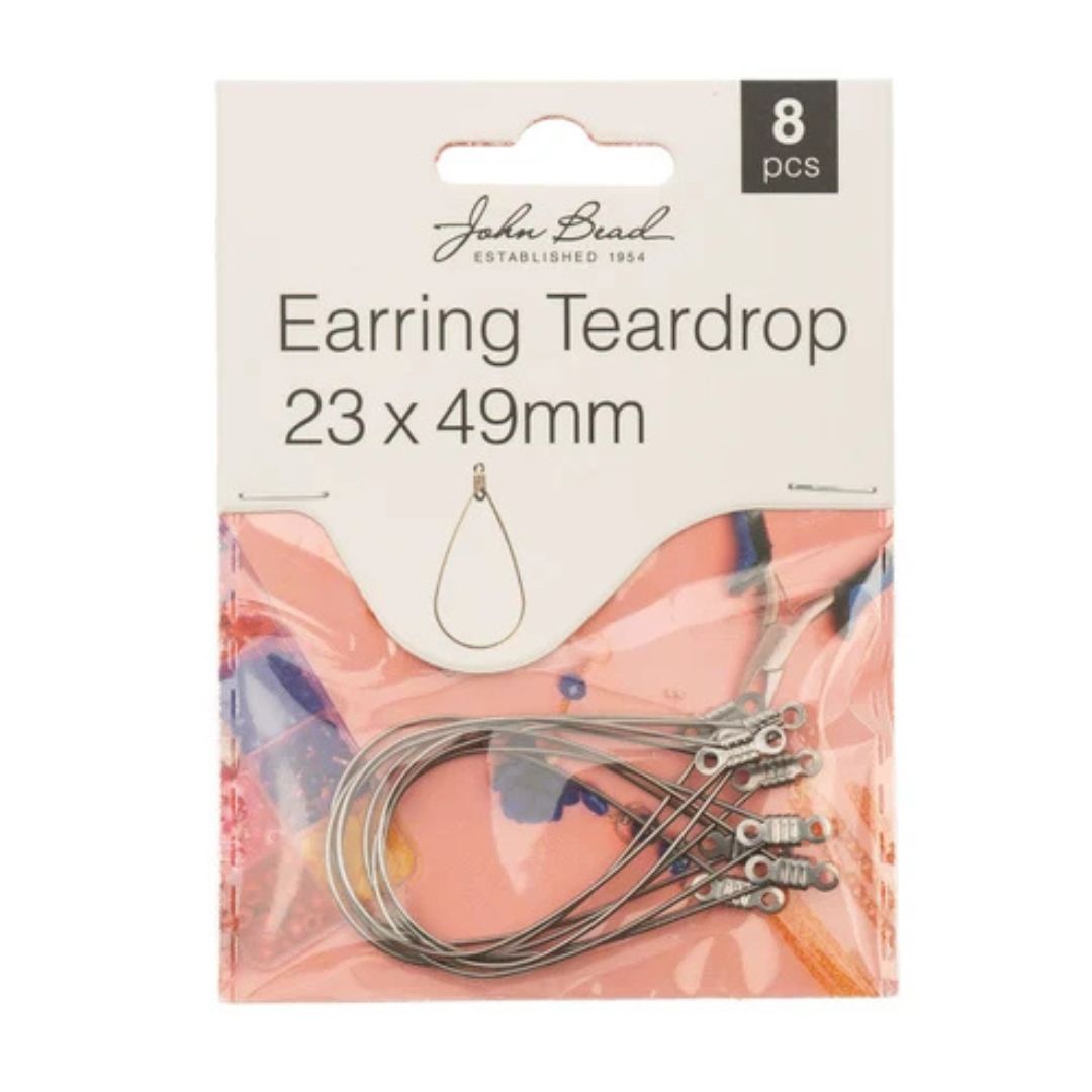 Marco Gota Aretes Color Plateado x 8pcs - Image 1