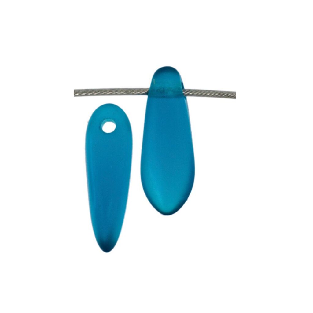 Dagger 3x11mm Transparent Matte Capri Blue 100bds/str