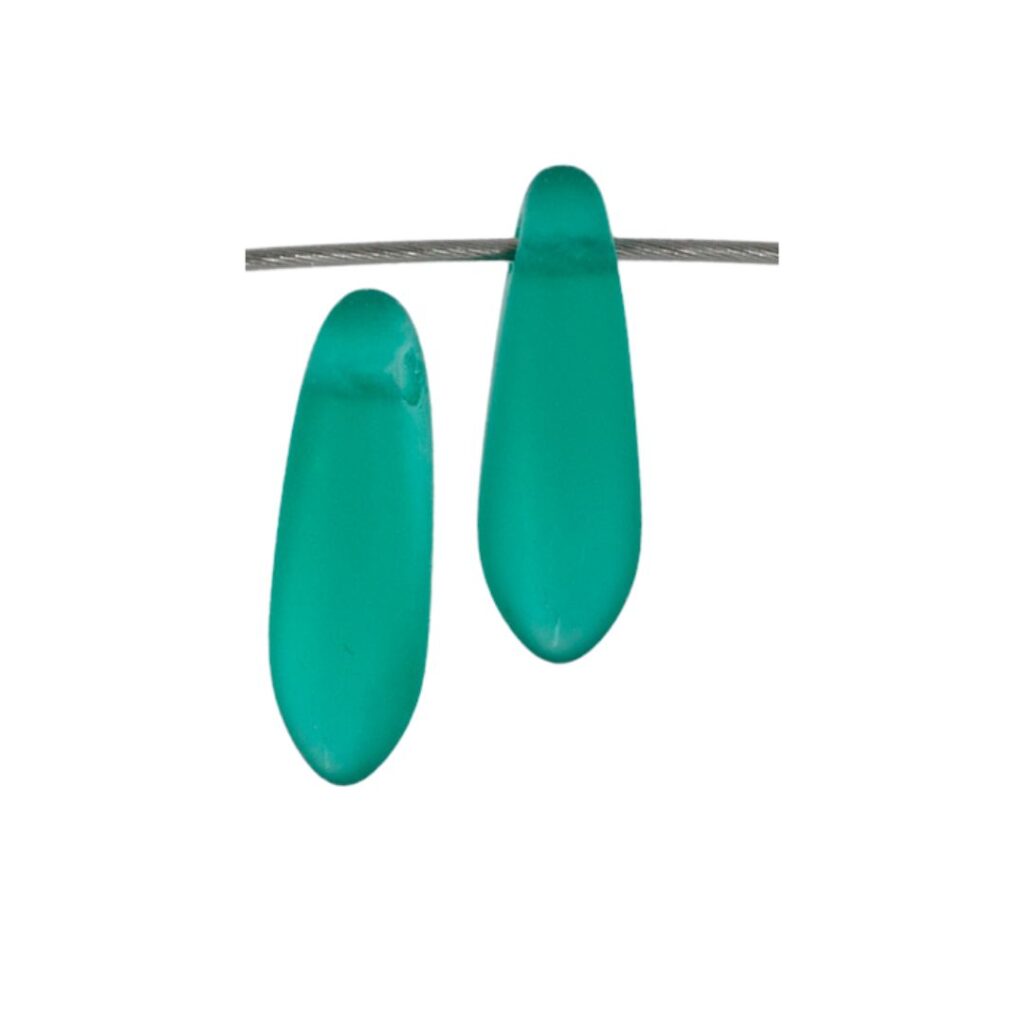 Dagger 3x11mm Transparent Matte Emerald 90bds/str