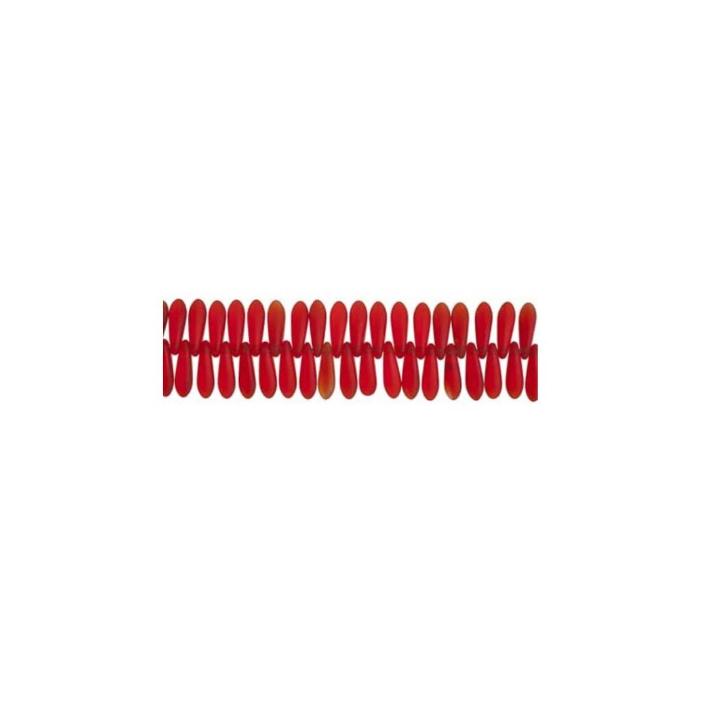 Dagger 3x11mm Transparent Matte Siam Ruby 50bds/str