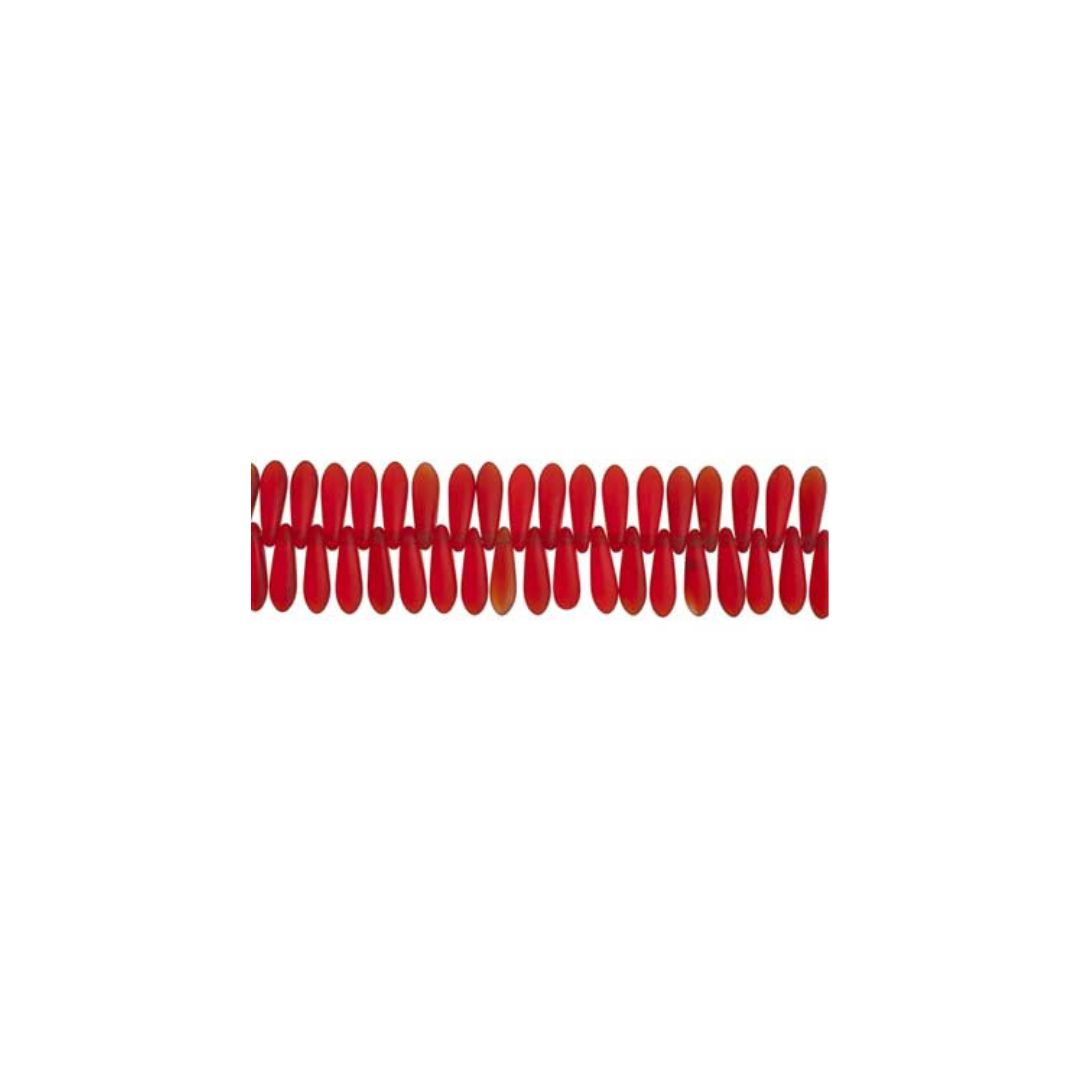 Dagger 3x11mm Transparent Matte Siam Ruby 50bds/str - Image 3