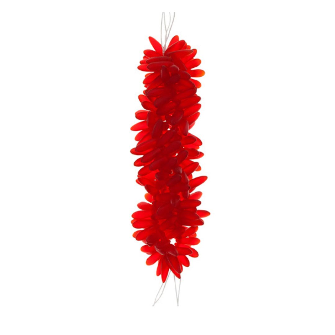 Dagger 3x11mm Transparent Matte Siam Ruby 50bds/str - Image 1
