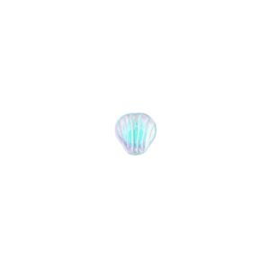 Glass Shell Shape Bead 9x9mm Alexandrite AB x 25bds - Image 2