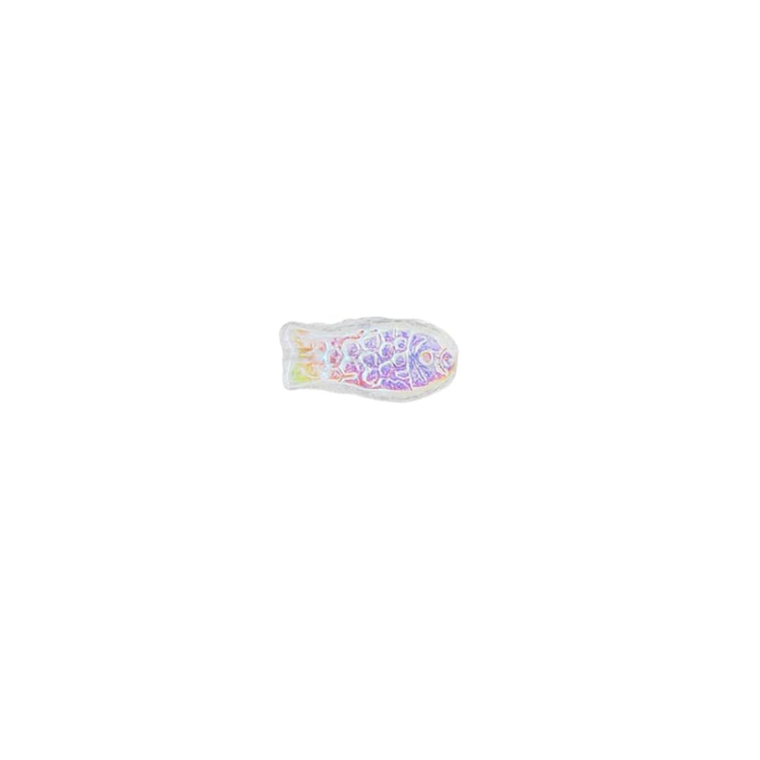 Glass Fish Bead 14x7mm Crystal AB x 25bds - Image 3