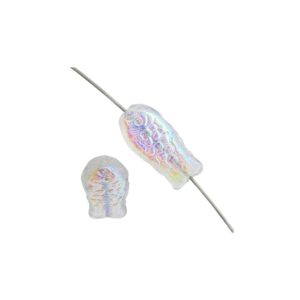 Glass Fish Bead 14x7mm Crystal AB x 25bds - Image 2