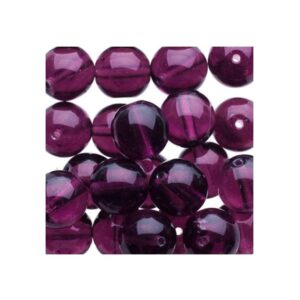 Round Bead 8mm Transparent Amethyst 25bds - Image 2