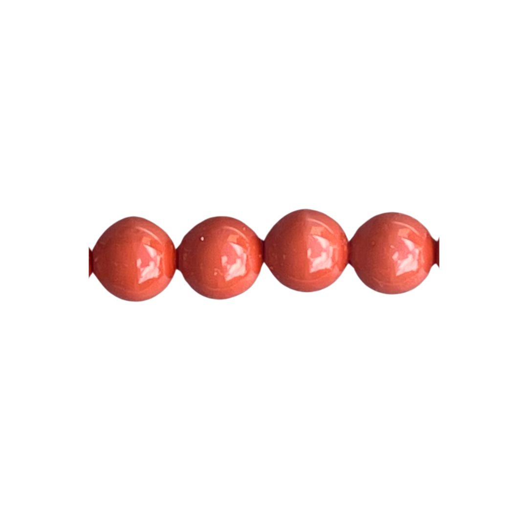 Round Bead 8mm Georgia Peach 22bds/str - Image 1