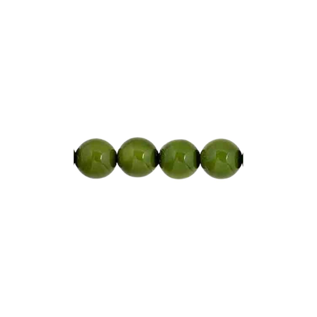 Round Bead 8mm Amazonian Green 22bds/str - Image 1