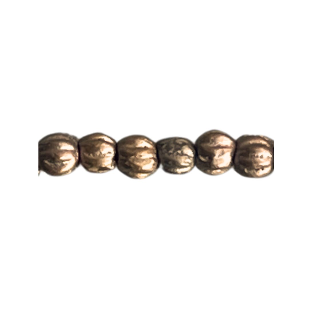 Melon Round 3mm Matte Metallic Leather - Image 1