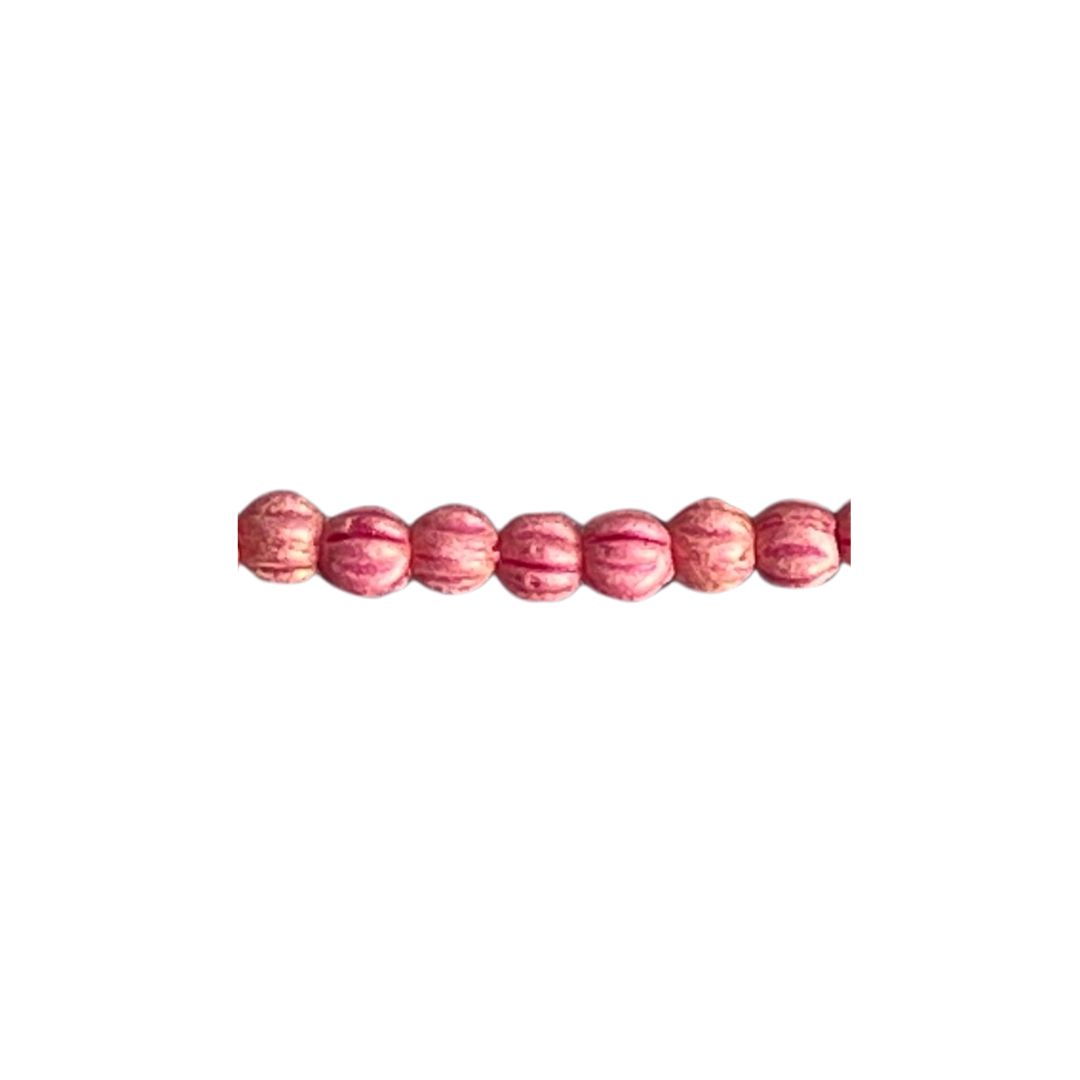 Melon Round 3mm Pacifica Strawberry - Image 1