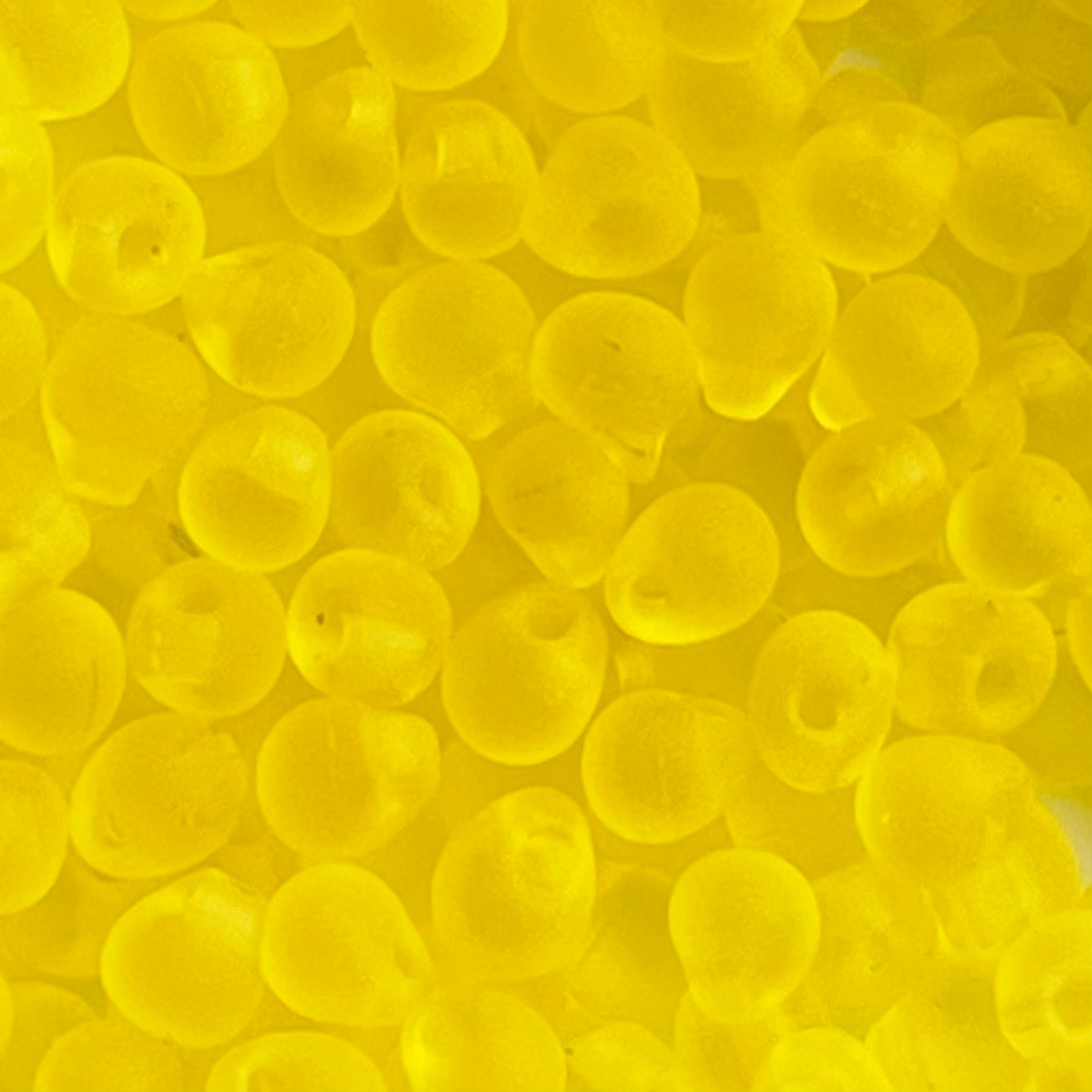Drop 3x4mm Matte Matte Transparent Yellow - Image 1