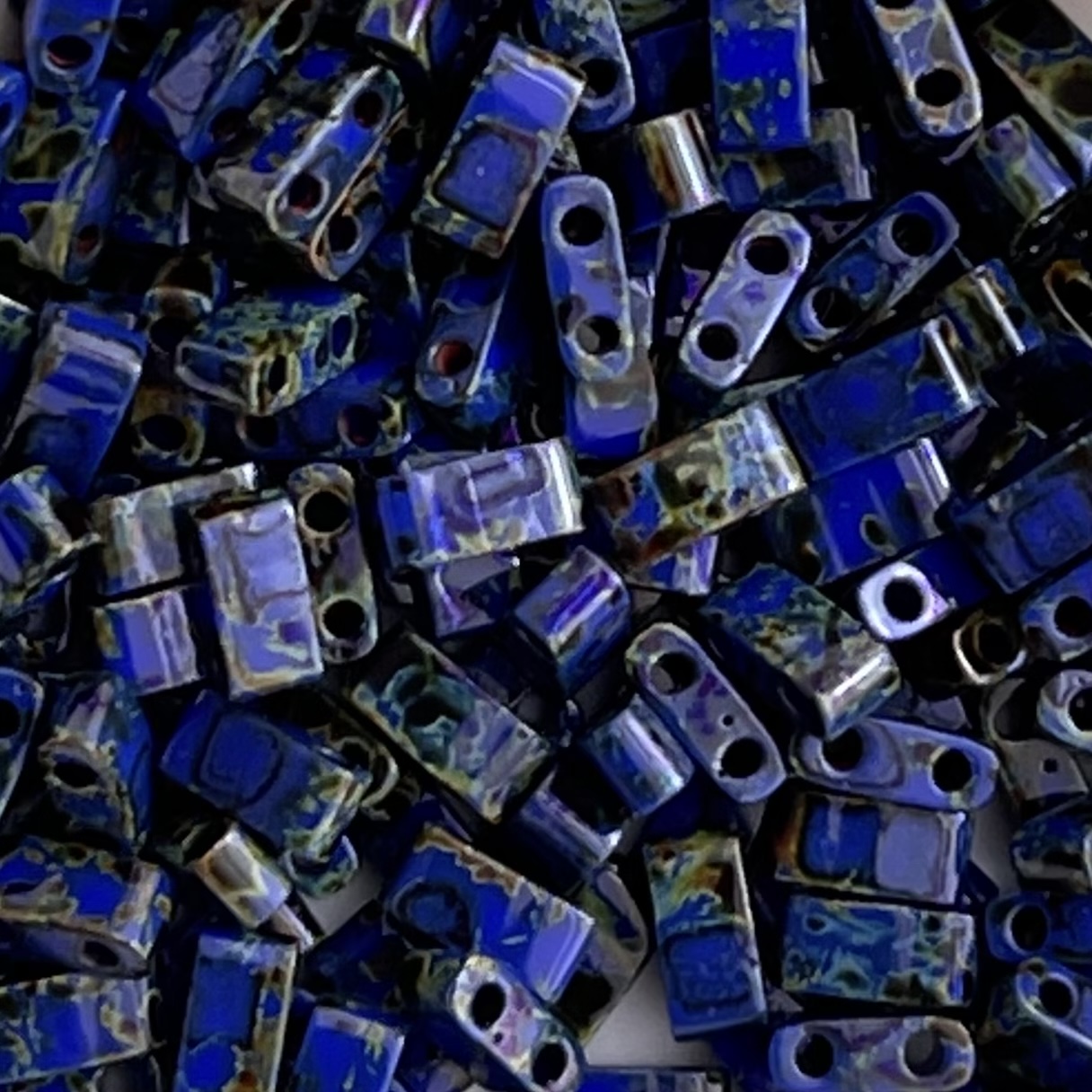 Half Tila Opaque Cobalt Picasso - Image 1