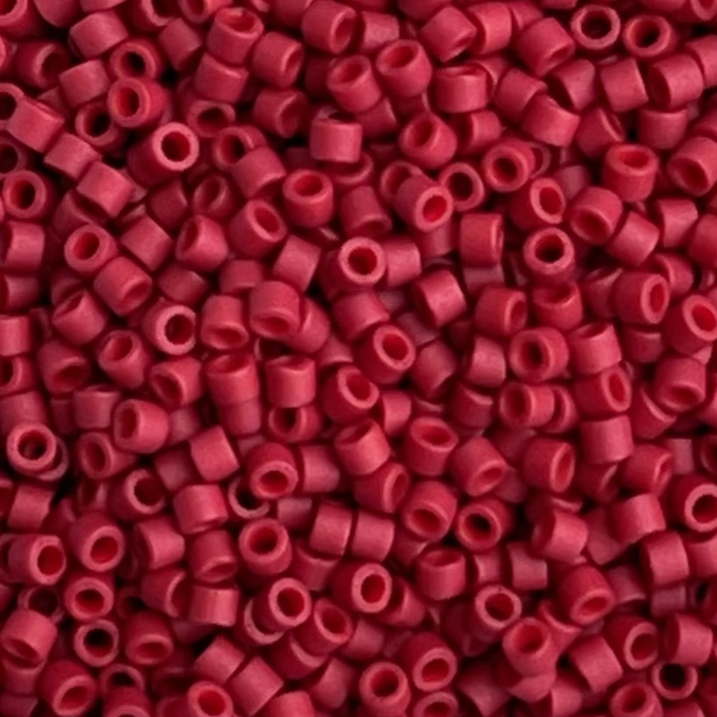 Delica Bead Dyed Matte Opaque Maroon