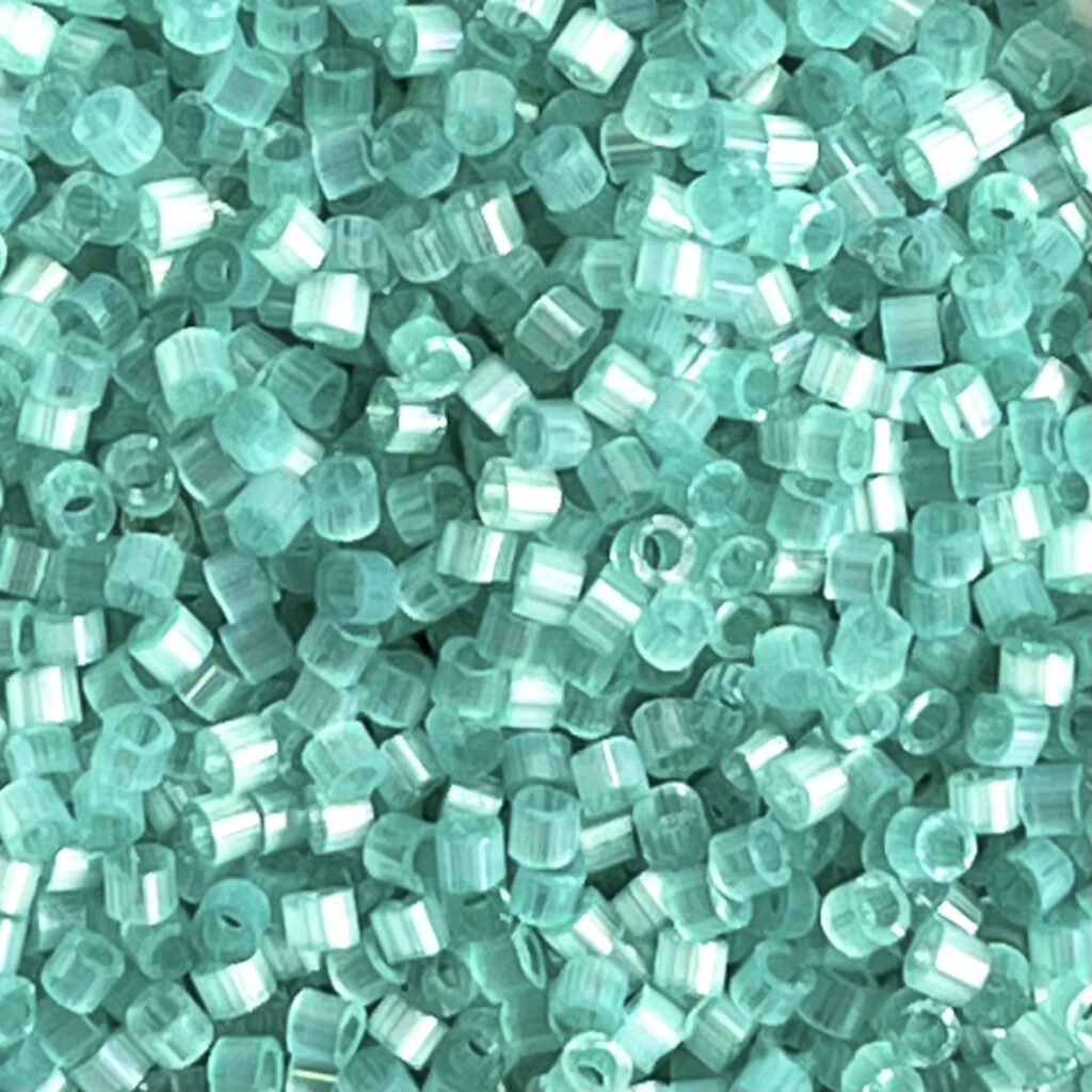 Delica Bead Dyed Lt Aqua Green Silk Satin