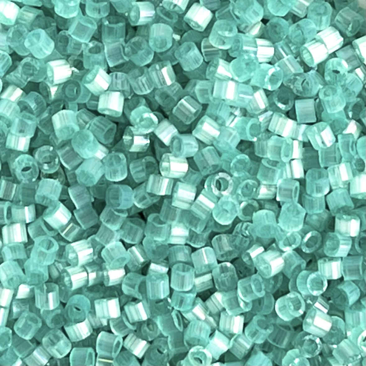 Delica Bead Dyed Lt Aqua Green Silk Satin - Image 1