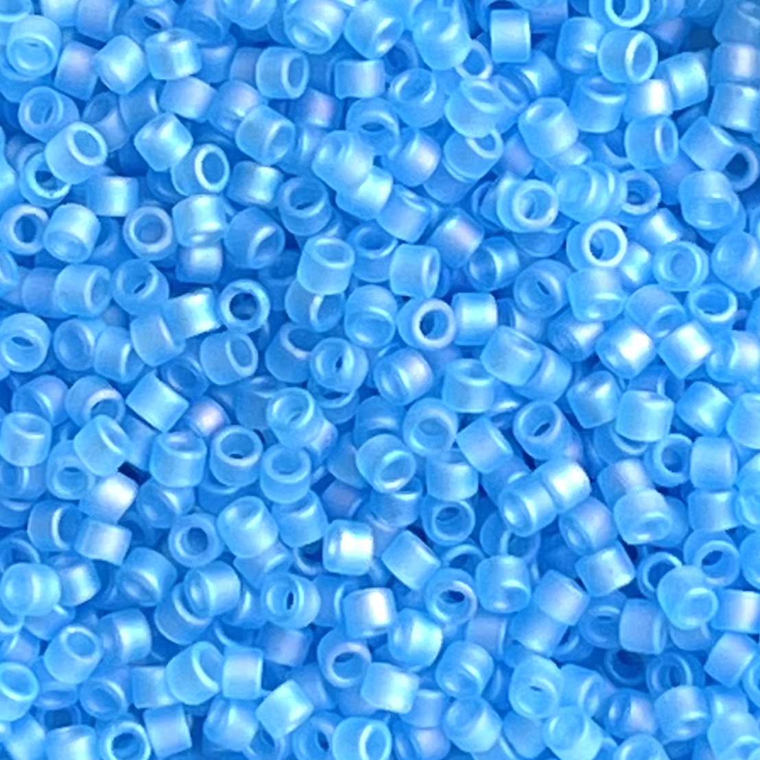 Delica Bead Matte Transparent Ocean Blue AB - Image 1