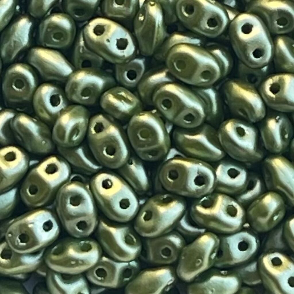 MiniDuo 4x2mm Pearl Coat - Olive x 10 grs