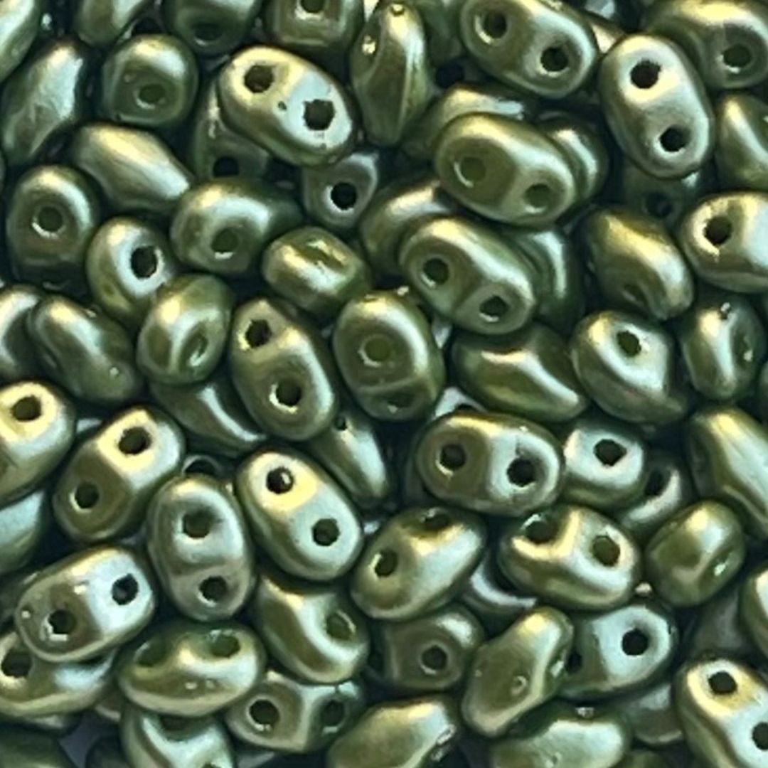 MiniDuo 4x2mm Pearl Coat - Olive x 10 grs - Image 1