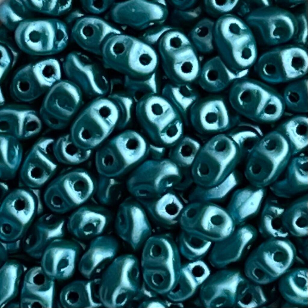 MiniDuo 4x2mm Pearl Coat - Dk Teal x 10 grs