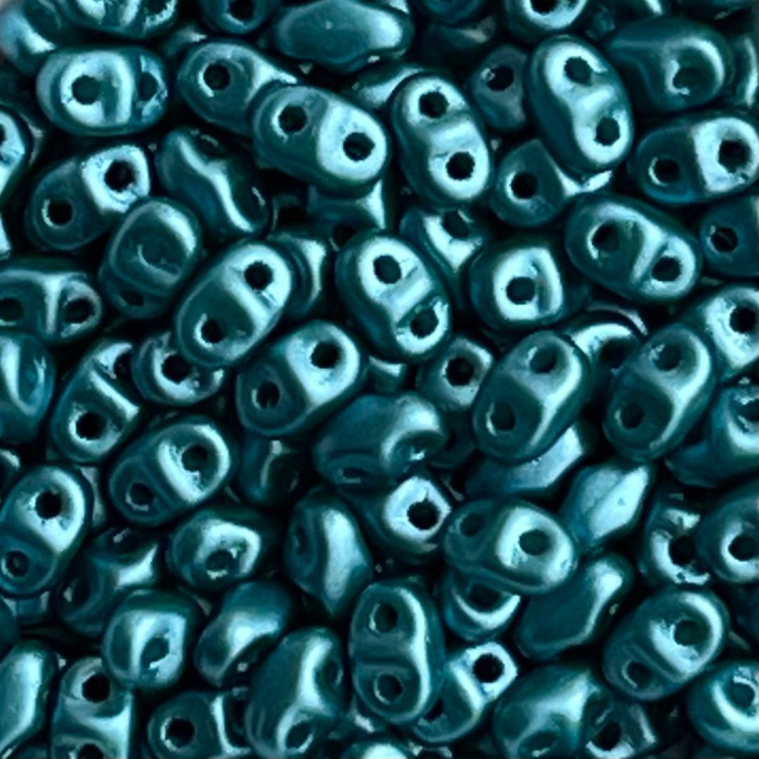 MiniDuo 4x2mm Pearl Coat - Dk Teal x 10 grs - Image 1