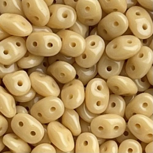 SuperDuo 2x5mm Opaque Beige