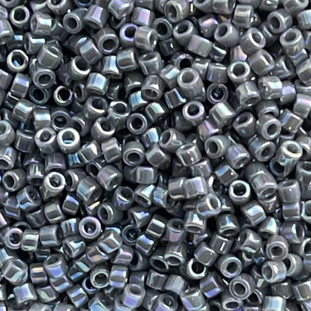 Delica Bead Opaque Gray AB - Image 1