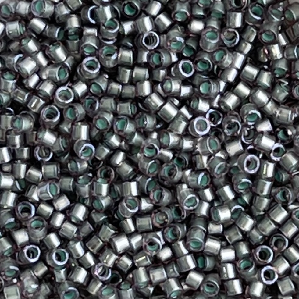 Delica Bead Mint Pearl Lined Pink Mist
