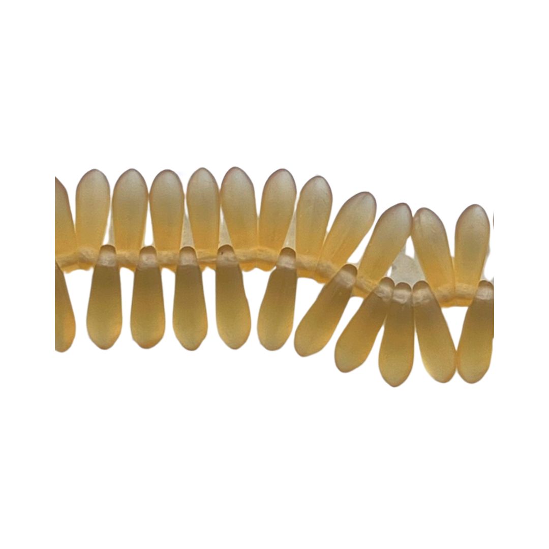 Dagger 3mm Matte Med Topaz Strand 100 bds aprox - Image 1