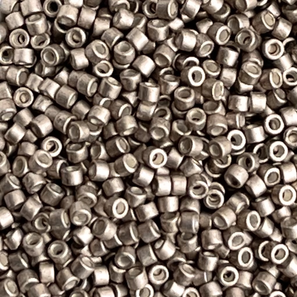 Delica Bead Galvanized SemiFrosted Peweter