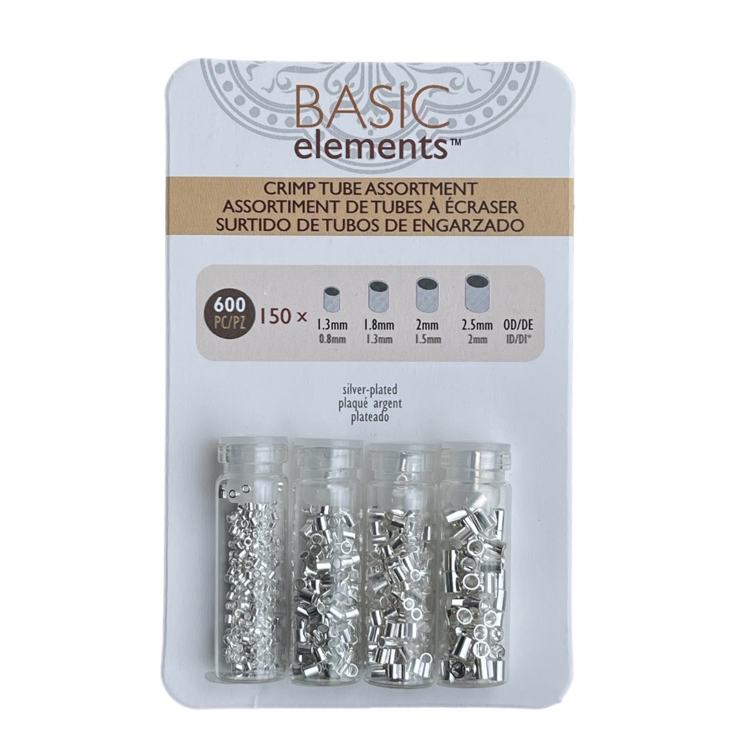 Crimp Tube Silver Tone 600PCS/BOX .8MM 1.3MM 1.5MM 2MM 150EA - Image 1