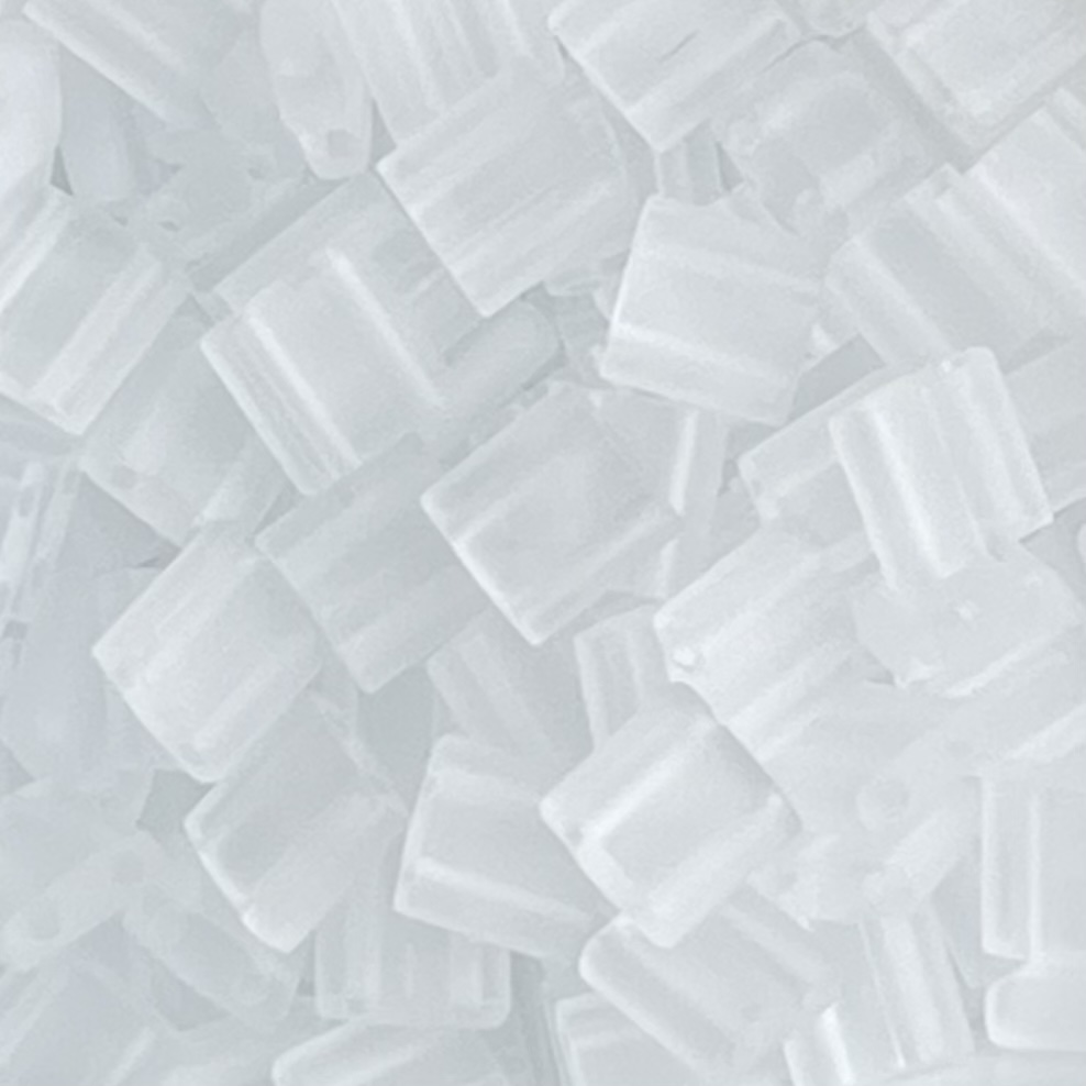 Tila Bead 5mm Matte Transparent Crystal x 10 grs