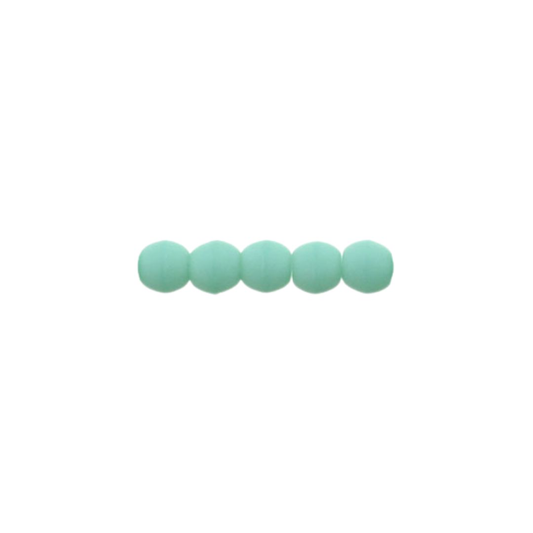 Round Beads 2mm Matte Turquoise 100bds/str - Image 1