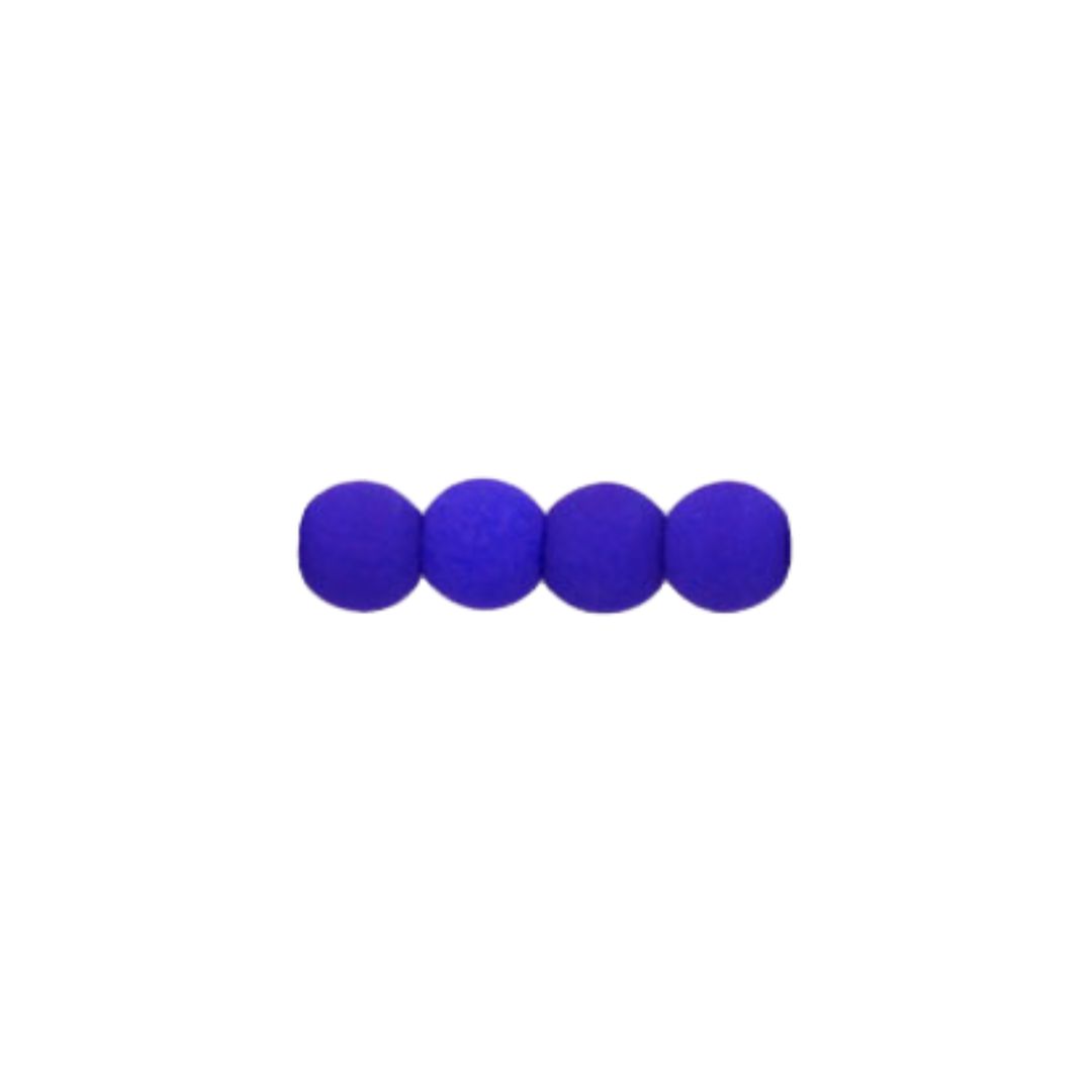 Round Bead 4mm Neon Blue 100bds/str - Image 1