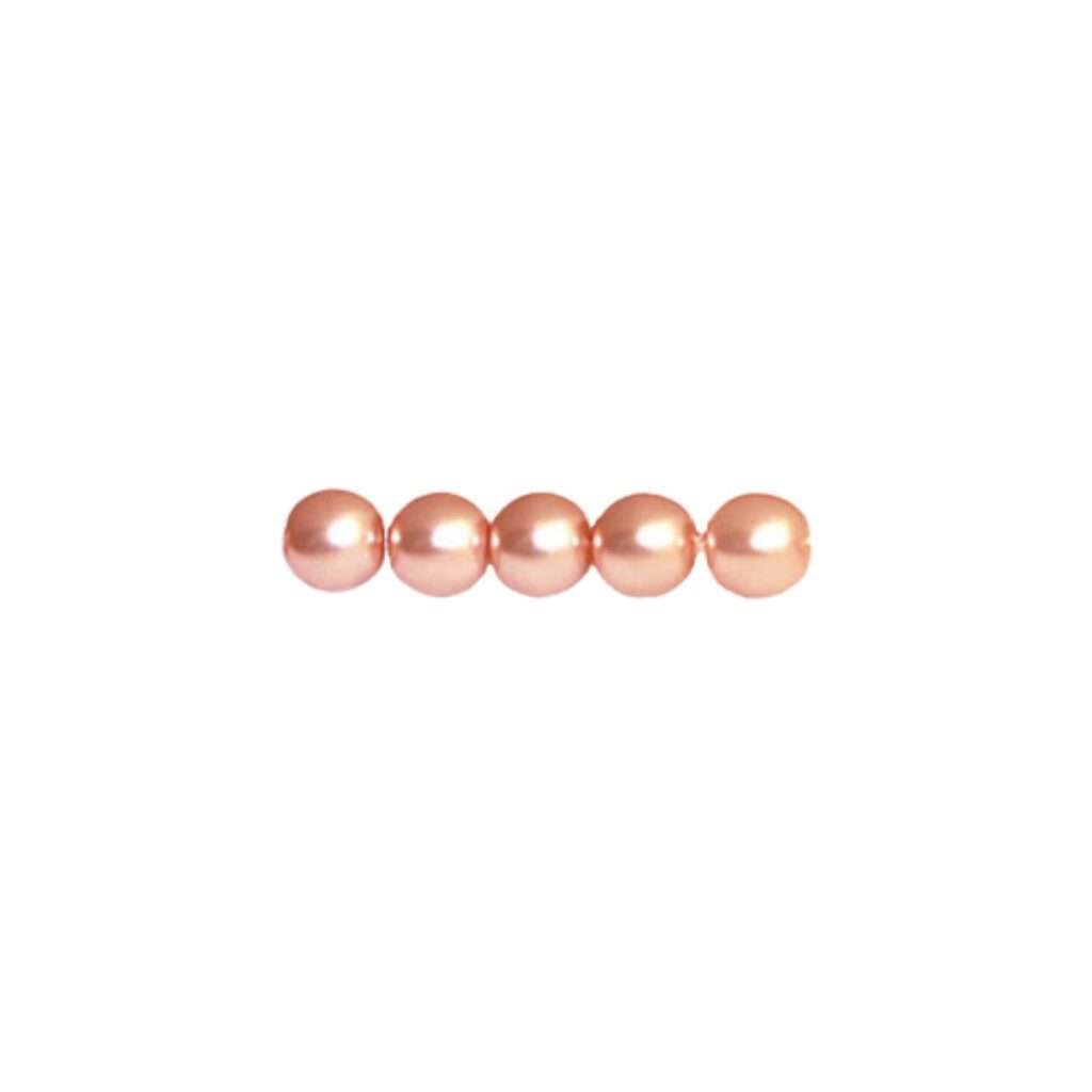 Round Beads 4mm Pearl Pink Rose 100bds/str