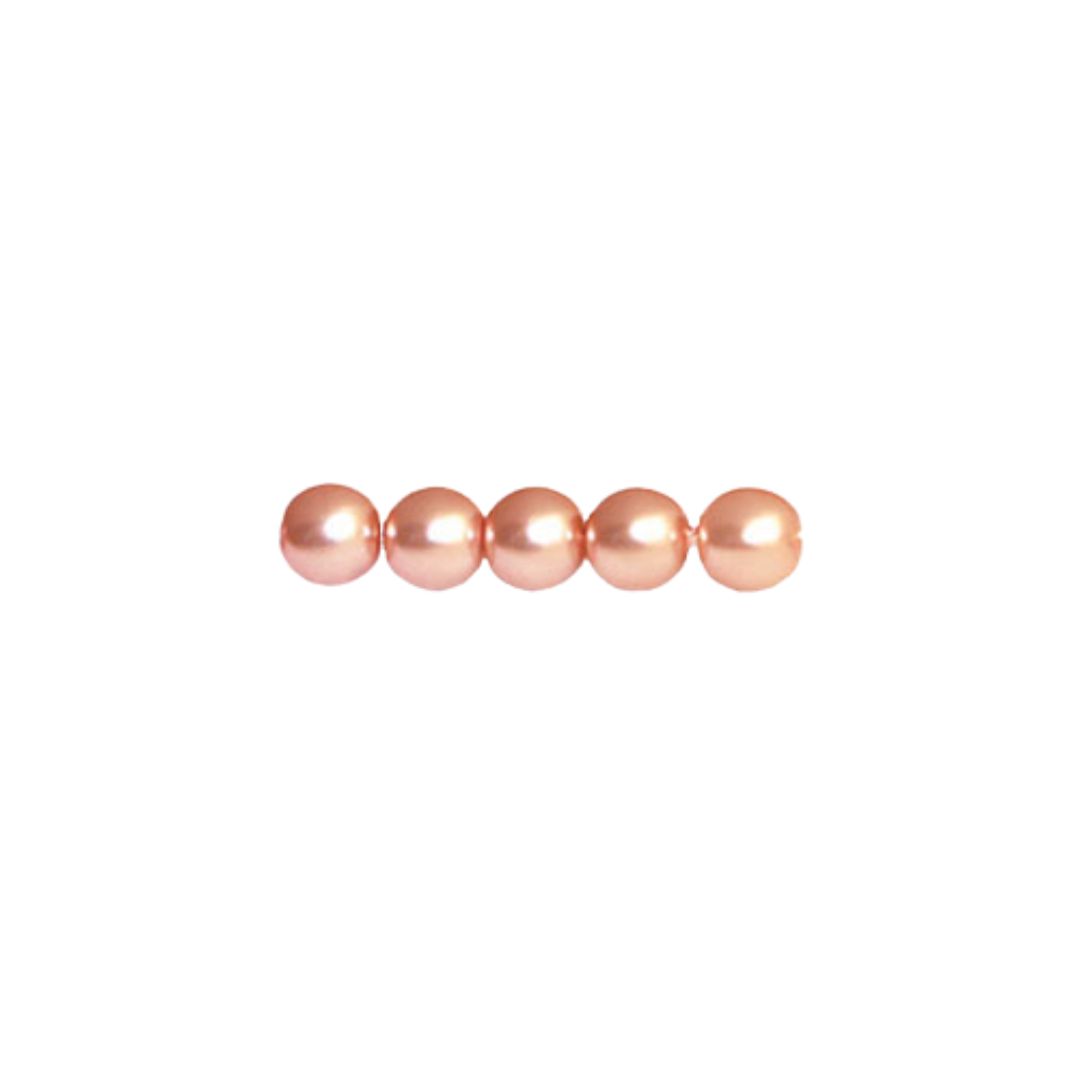 Round Beads 4mm Pearl Pink Rose 100bds/str - Image 1