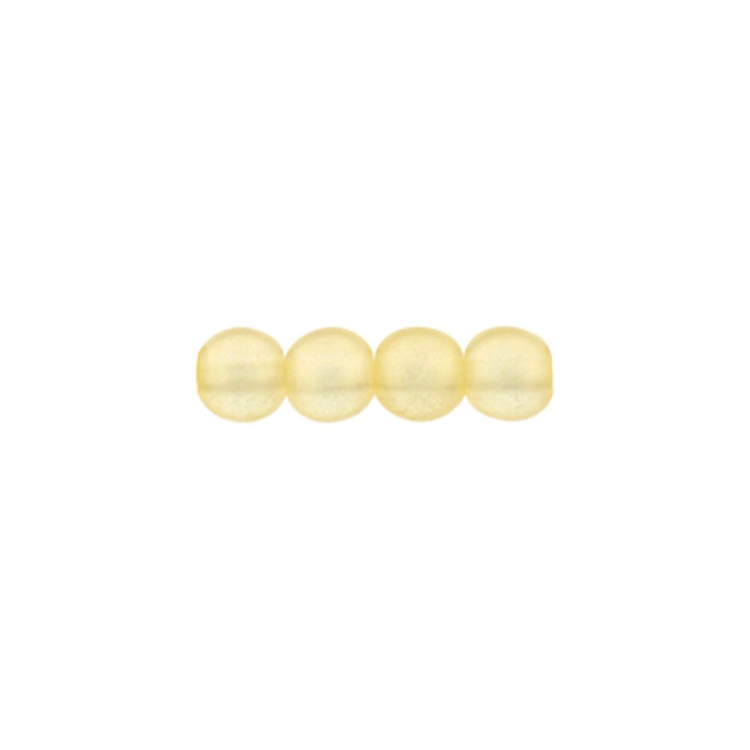 Round Beads 4mm Sueded Gold Lamé 100bds/str - Image 1