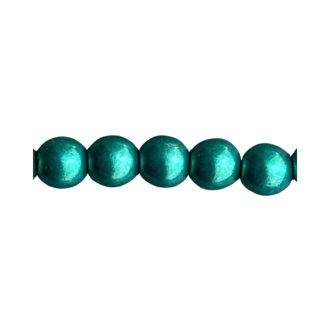 Round Bead 6mm Saturated Metallic Arcadia 50bds/str - Image 1
