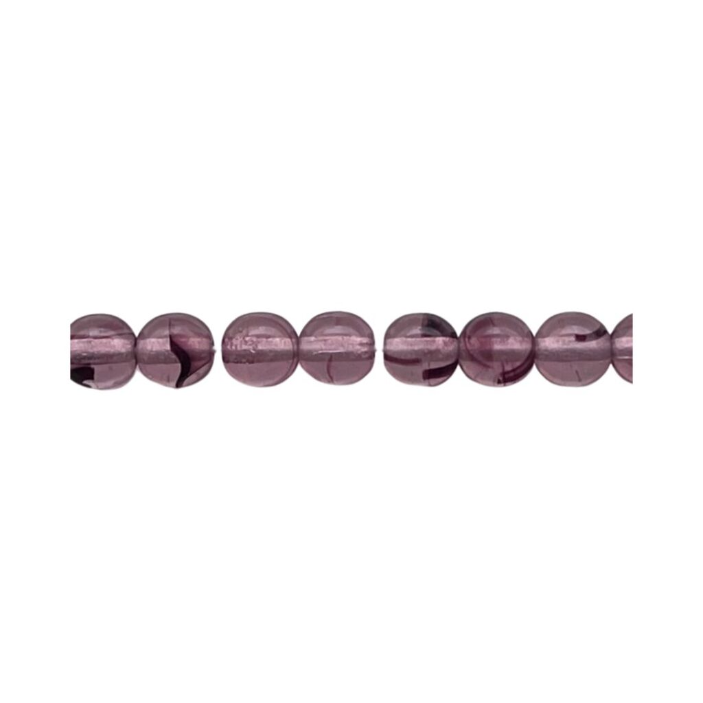 Round Beads 6mm Rosaline Tortoise 50Bds