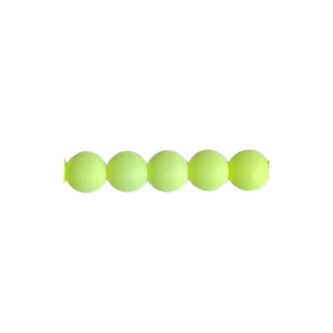 Round Beads 6mm Bondeli Lemon 50 Bds - Image 1