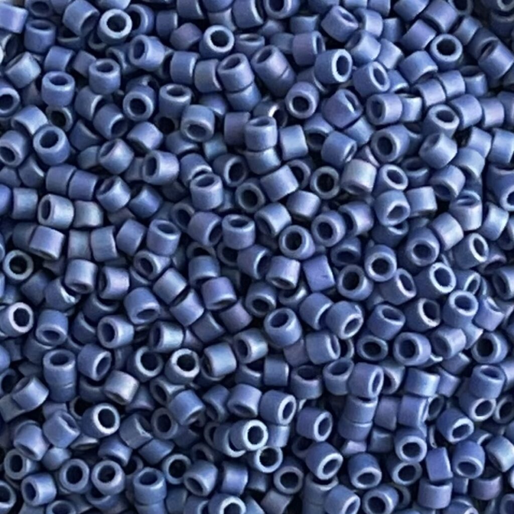 Delica Bead Frosted Opaque Glaze Rainbow Nebula Blue