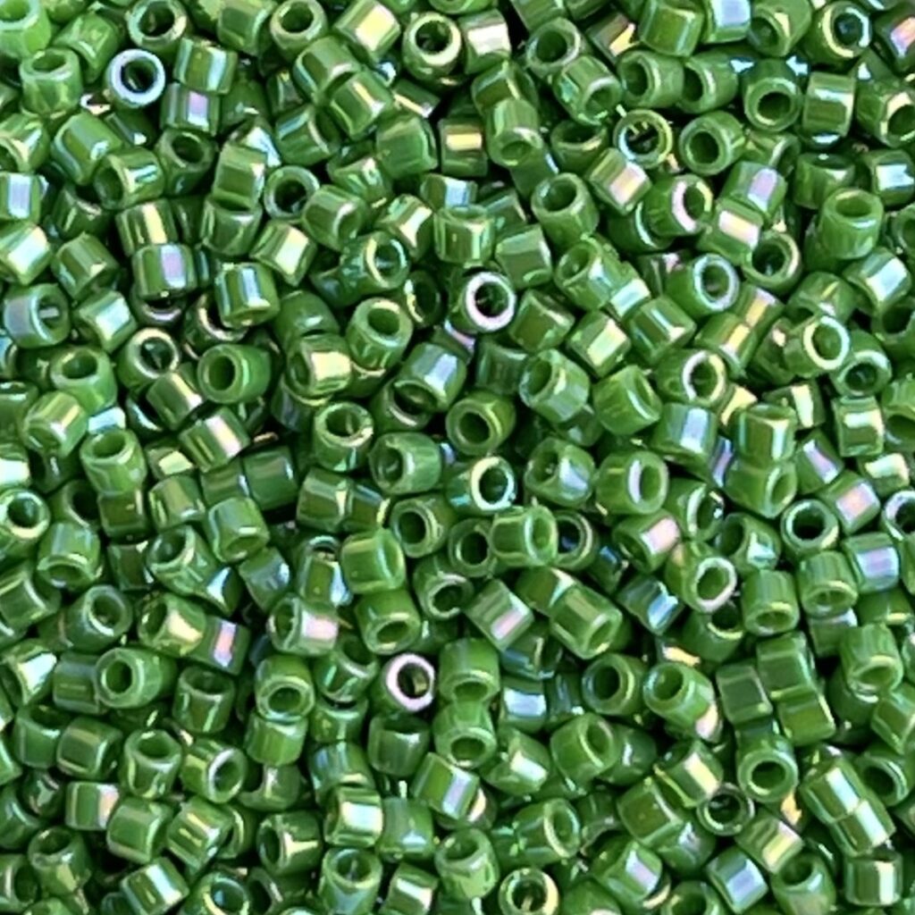Delica Bead Opaque Green AB