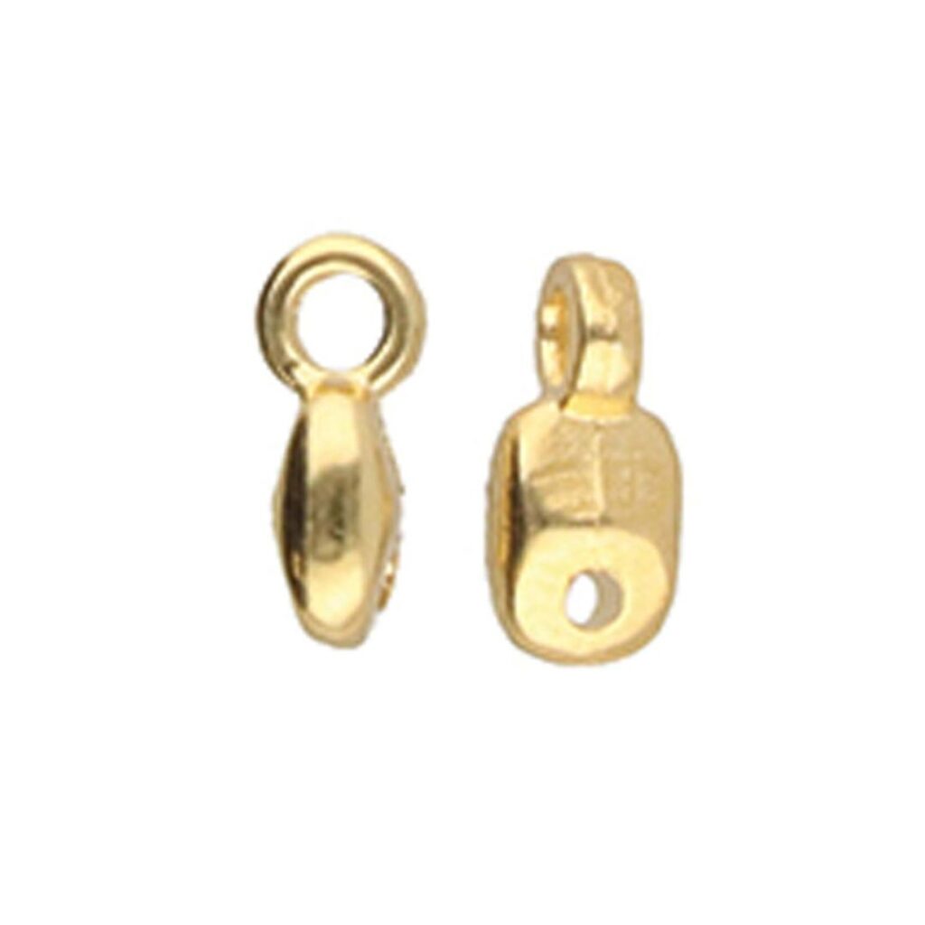 Vourkoti - SuperDuo Bead Ending 24K Gold Plate Bag x 24